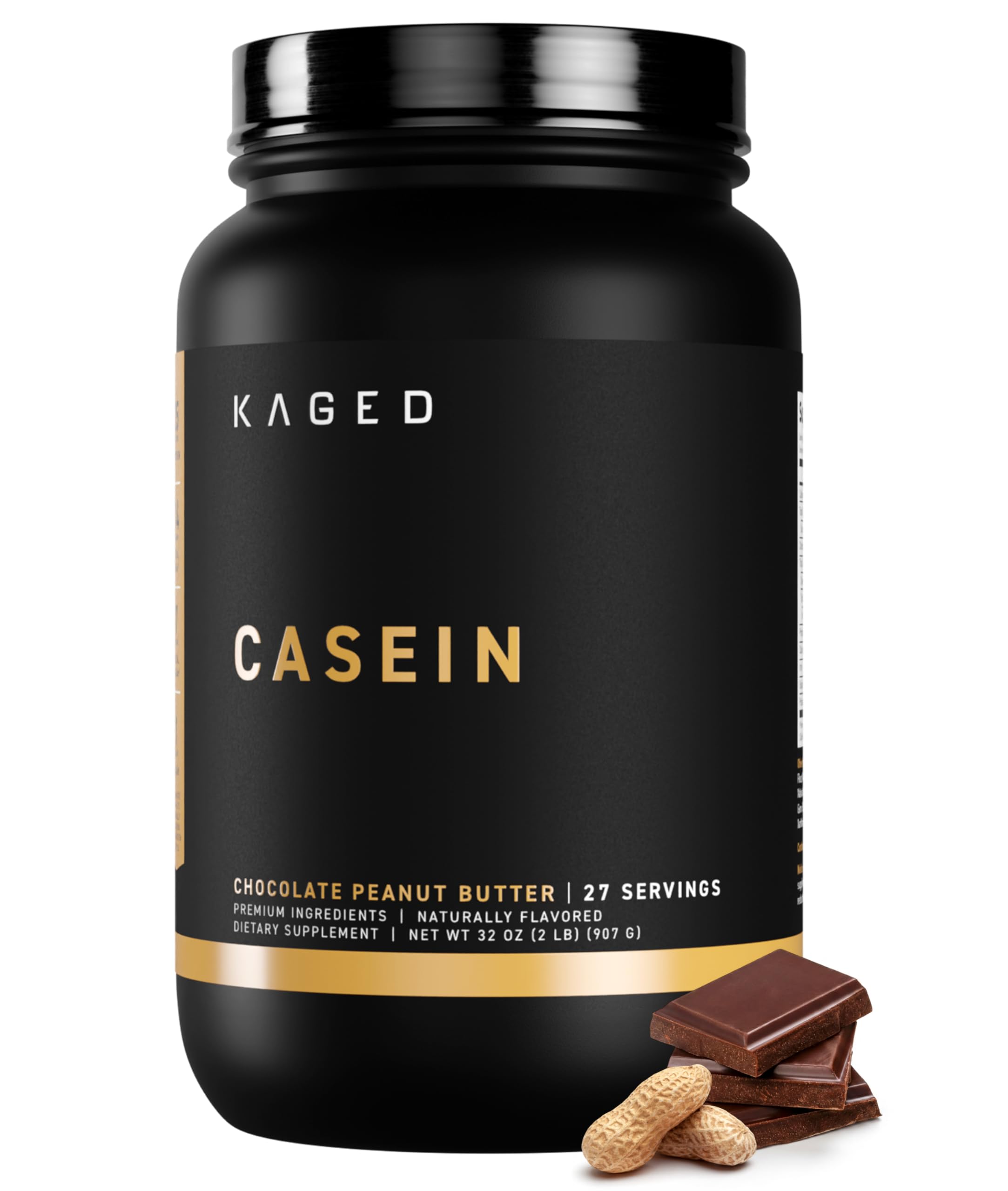 Amazon.com: Kaged Premium Casein Protein Powder | Chocolate Peanut